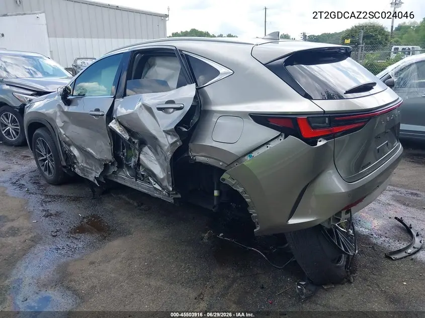 2025 Lexus Nx 250 Premium VIN: 2T2GDCAZ2SC024046 Lot: 45503916