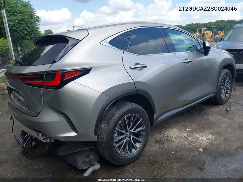 2025 Lexus Nx 250 Premium VIN: 2T2GDCAZ2SC024046 Lot: 45503916