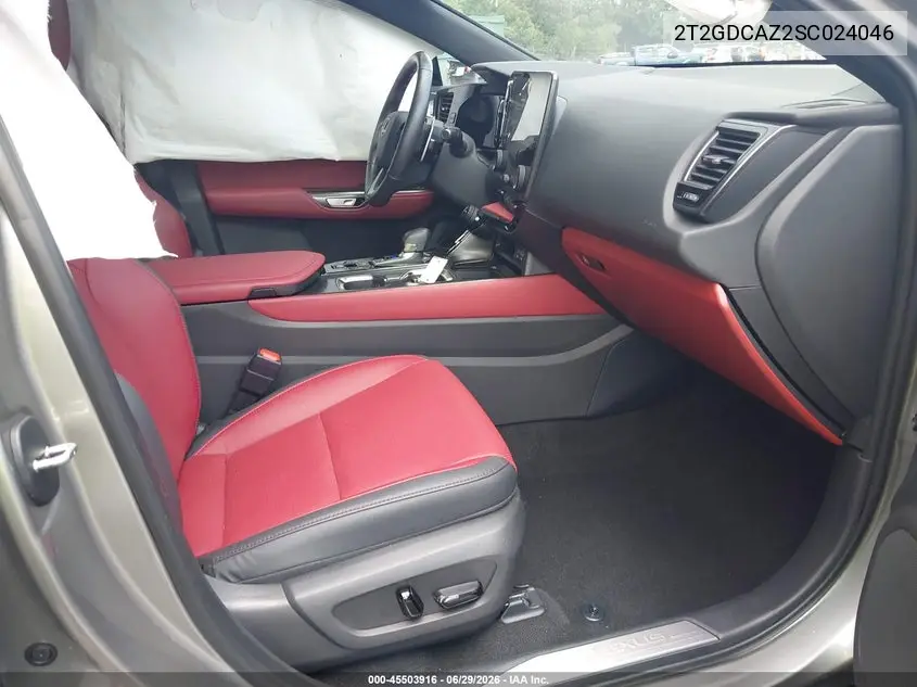 2025 Lexus Nx 250 Premium VIN: 2T2GDCAZ2SC024046 Lot: 45503916