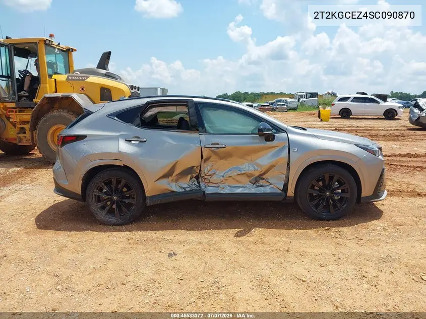 2025 Lexus Nx 350 F Sport Handling VIN: 2T2KGCEZ4SC090870 Lot: 45533372