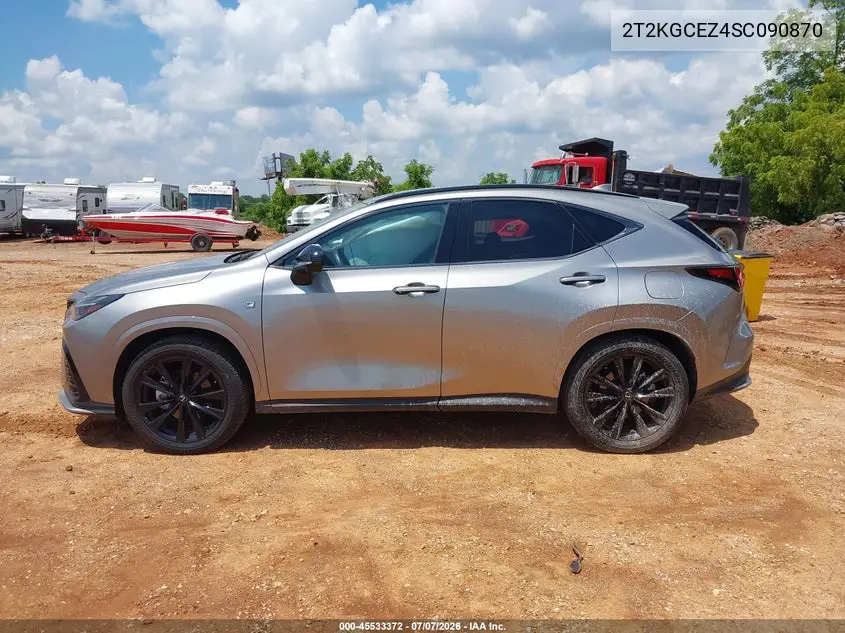 2025 Lexus Nx 350 F Sport Handling VIN: 2T2KGCEZ4SC090870 Lot: 45533372