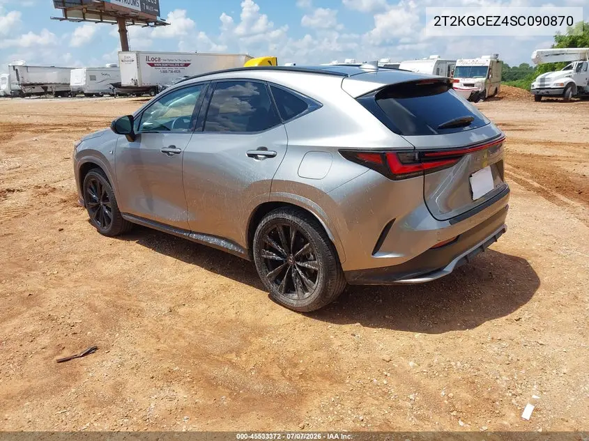 2025 Lexus Nx 350 F Sport Handling VIN: 2T2KGCEZ4SC090870 Lot: 45533372