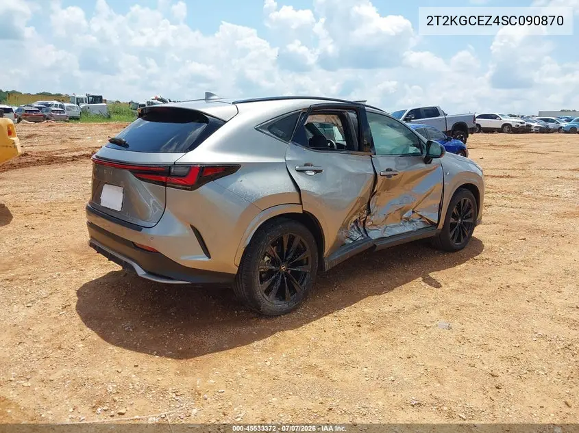 2025 Lexus Nx 350 F Sport Handling VIN: 2T2KGCEZ4SC090870 Lot: 45533372