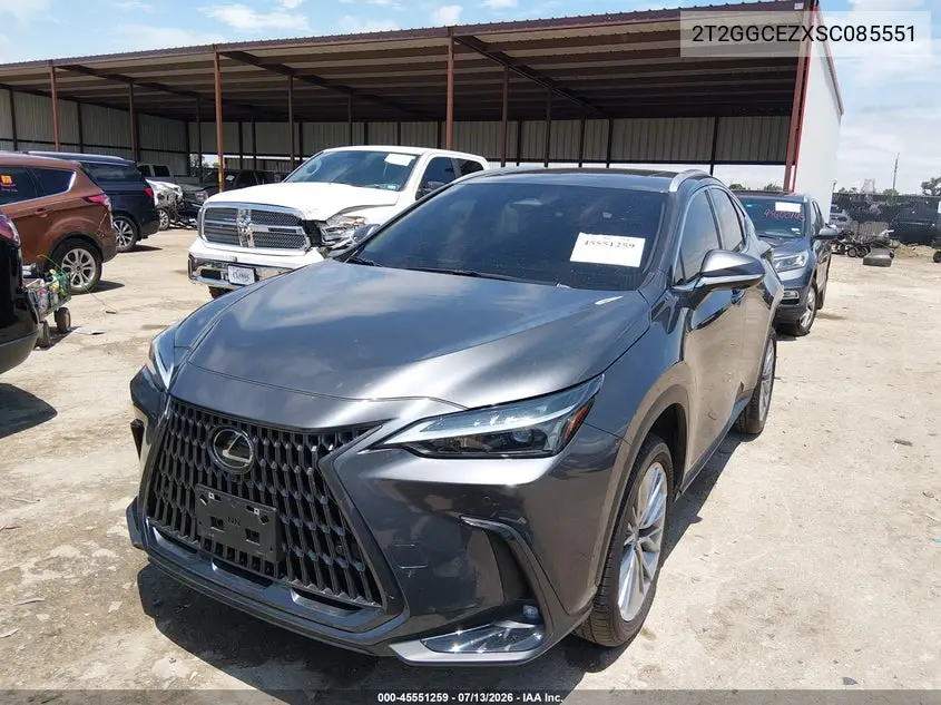 2025 Lexus Nx 350 Premium VIN: 2T2GGCEZXSC085551 Lot: 45551259