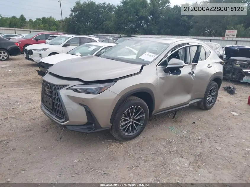 2025 Lexus Nx 250 Premium VIN: 2T2GDCAZ2SC018120 Lot: 45555912