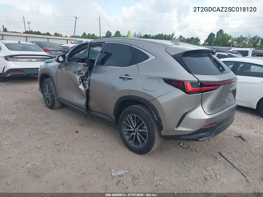 2025 Lexus Nx 250 Premium VIN: 2T2GDCAZ2SC018120 Lot: 45555912