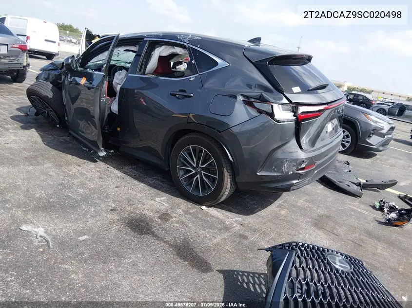 2025 Lexus Nx 250 VIN: 2T2ADCAZ9SC020498 Lot: 45578207