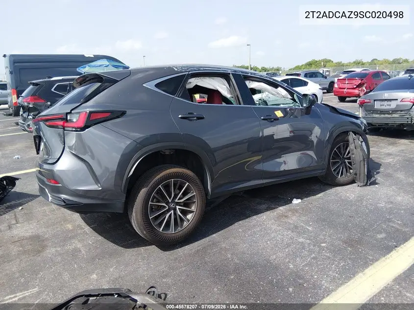 2025 Lexus Nx 250 VIN: 2T2ADCAZ9SC020498 Lot: 45578207