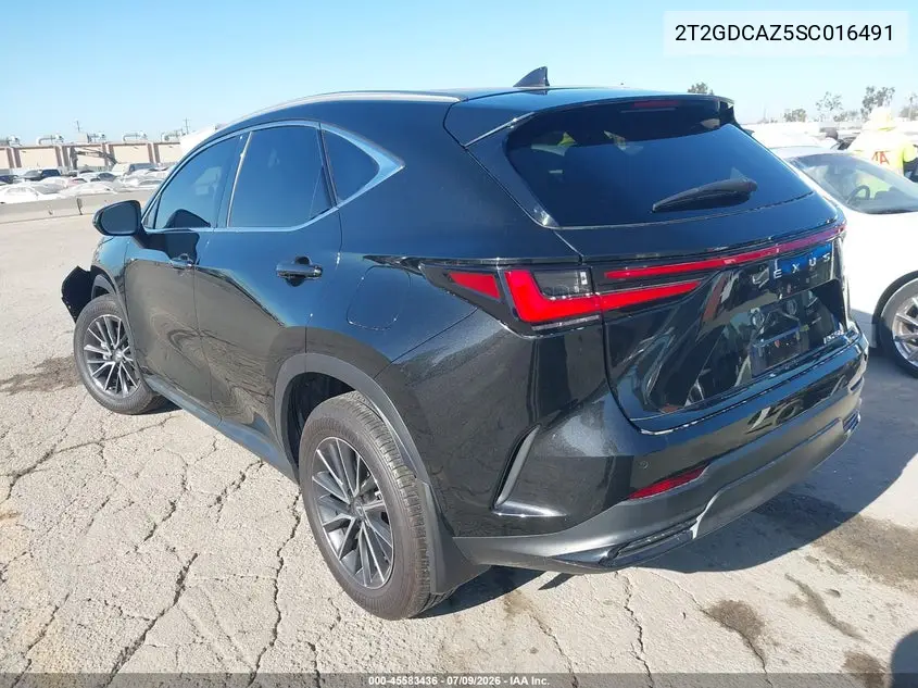 2025 Lexus Nx 250 Premium VIN: 2T2GDCAZ5SC016491 Lot: 45583436