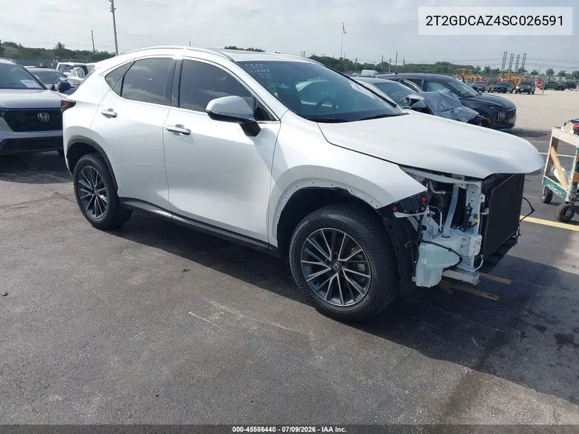 2025 Lexus Nx 250 Premium VIN: 2T2GDCAZ4SC026591 Lot: 45586440