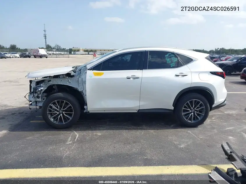 2025 Lexus Nx 250 Premium VIN: 2T2GDCAZ4SC026591 Lot: 45586440
