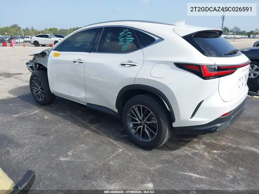 2025 Lexus Nx 250 Premium VIN: 2T2GDCAZ4SC026591 Lot: 45586440