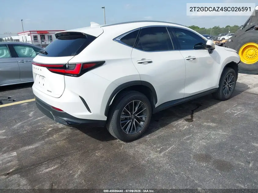 2025 Lexus Nx 250 Premium VIN: 2T2GDCAZ4SC026591 Lot: 45586440