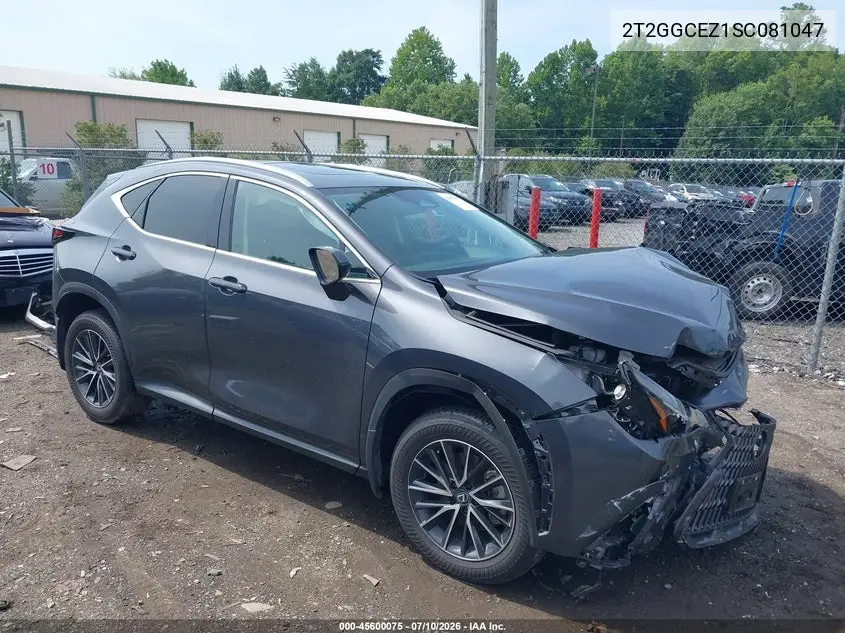 2025 Lexus Nx 350 Premium VIN: 2T2GGCEZ1SC081047 Lot: 45600075