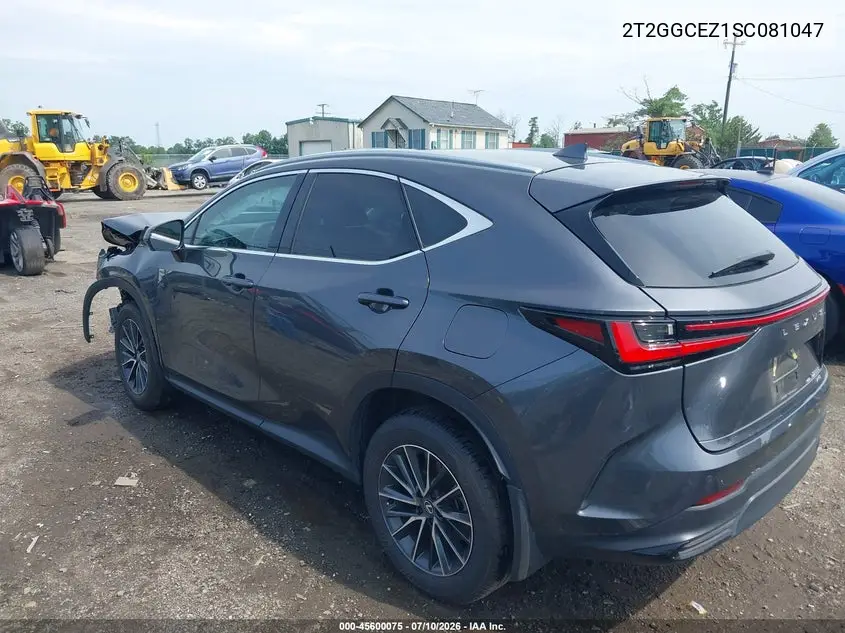 2025 Lexus Nx 350 Premium VIN: 2T2GGCEZ1SC081047 Lot: 45600075