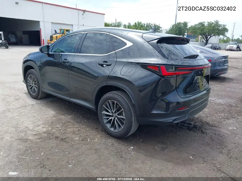 2025 Lexus Nx 250 Premium VIN: 2T2GDCAZ5SC032402 Lot: 45610780