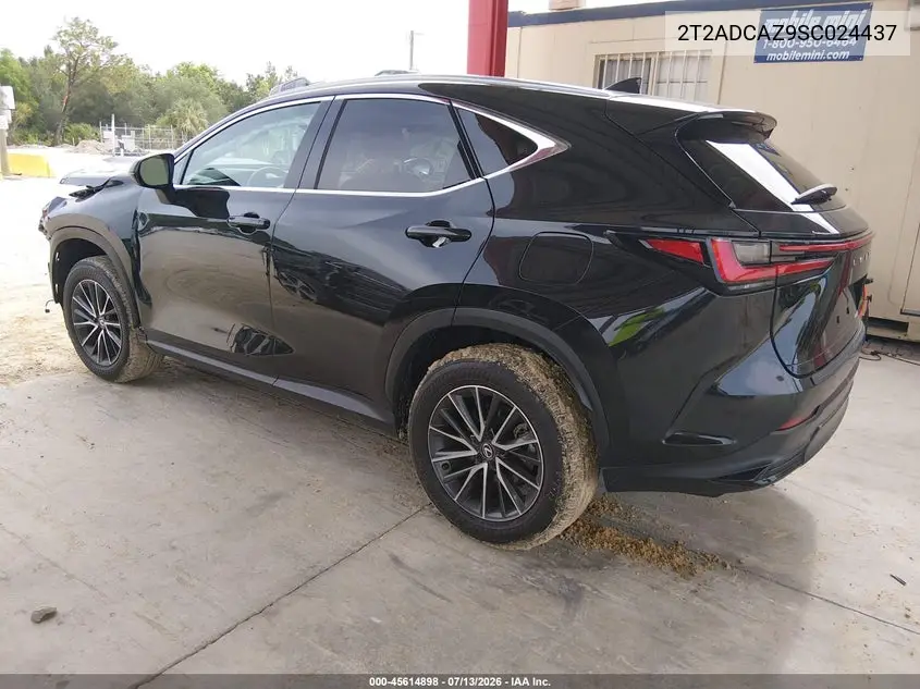 2025 Lexus Nx 250 VIN: 2T2ADCAZ9SC024437 Lot: 45614898