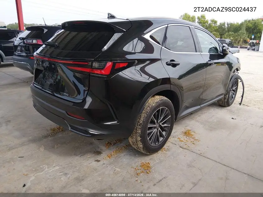 2025 Lexus Nx 250 VIN: 2T2ADCAZ9SC024437 Lot: 45614898