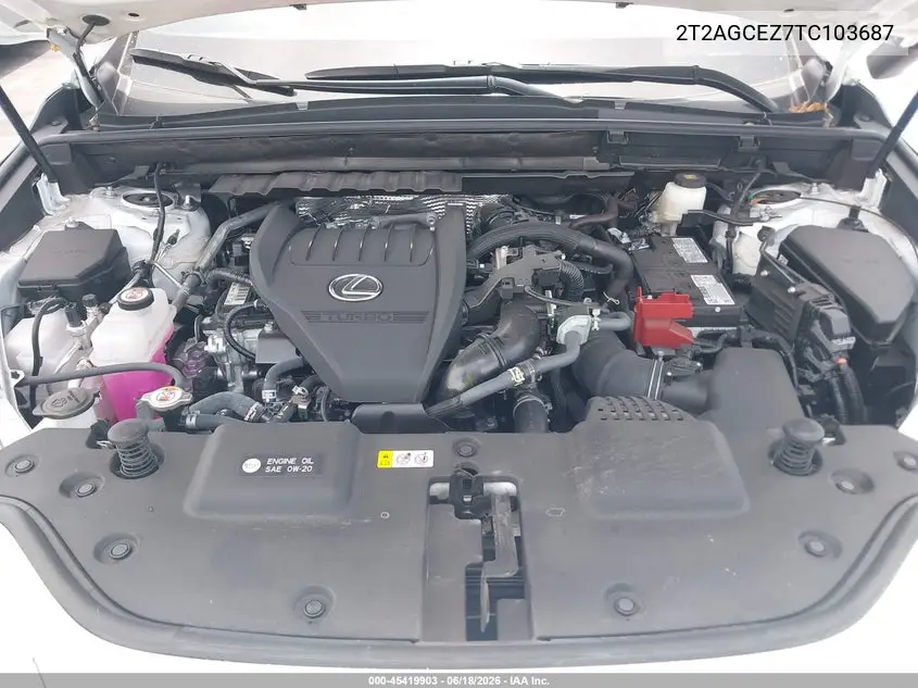2026 Lexus Nx 350 VIN: 2T2AGCEZ7TC103687 Lot: 45419903