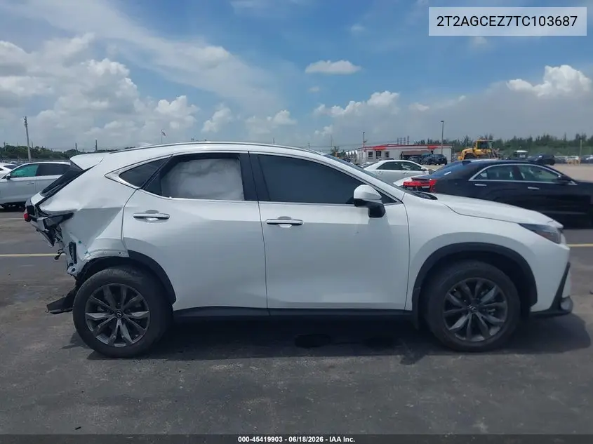 2026 Lexus Nx 350 VIN: 2T2AGCEZ7TC103687 Lot: 45419903