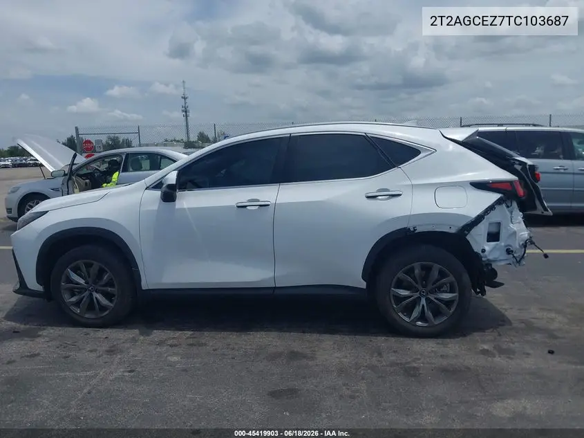 2026 Lexus Nx 350 VIN: 2T2AGCEZ7TC103687 Lot: 45419903