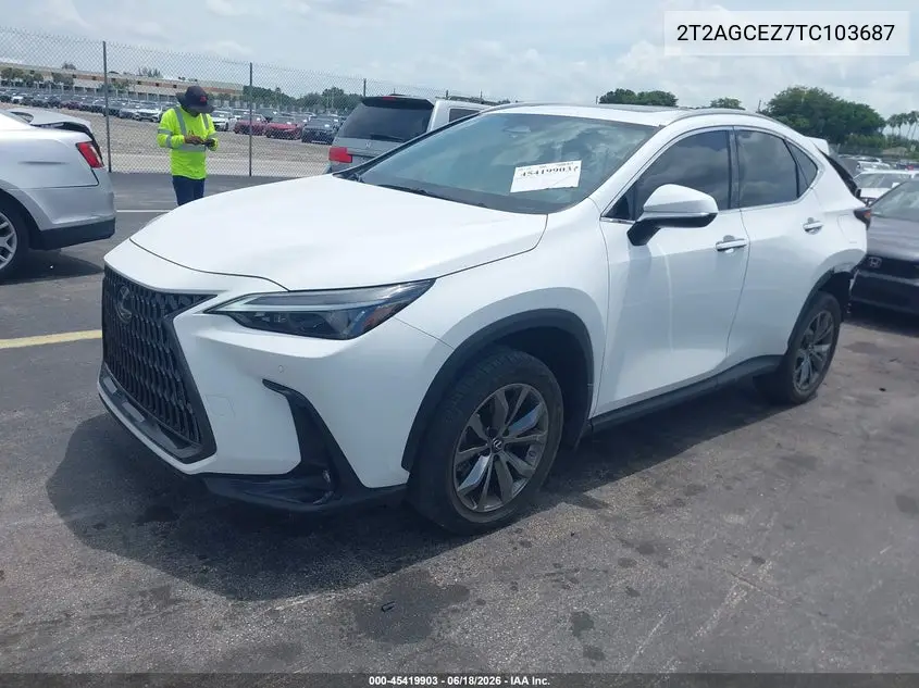 2026 Lexus Nx 350 VIN: 2T2AGCEZ7TC103687 Lot: 45419903