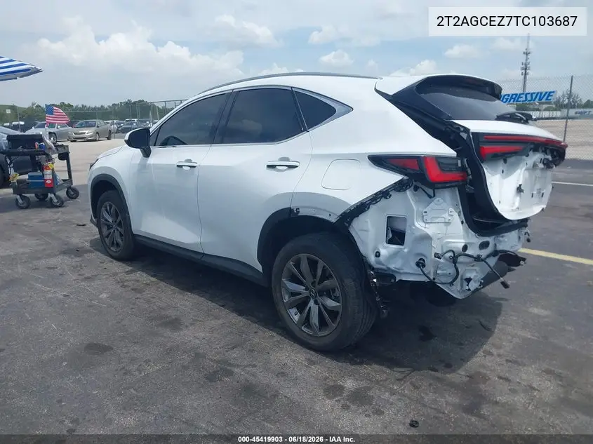 2026 Lexus Nx 350 VIN: 2T2AGCEZ7TC103687 Lot: 45419903