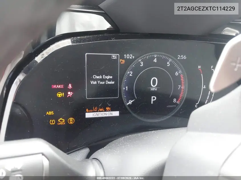 2026 Lexus Nx 350 VIN: 2T2AGCEZXTC114229 Lot: 45582222