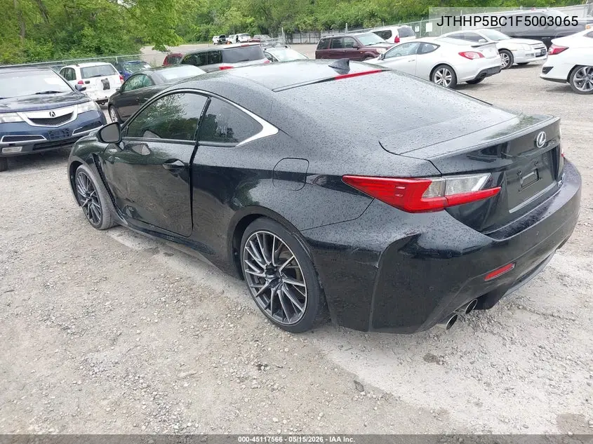 2015 Lexus Rc F VIN: JTHHP5BC1F5003065 Lot: 45117566