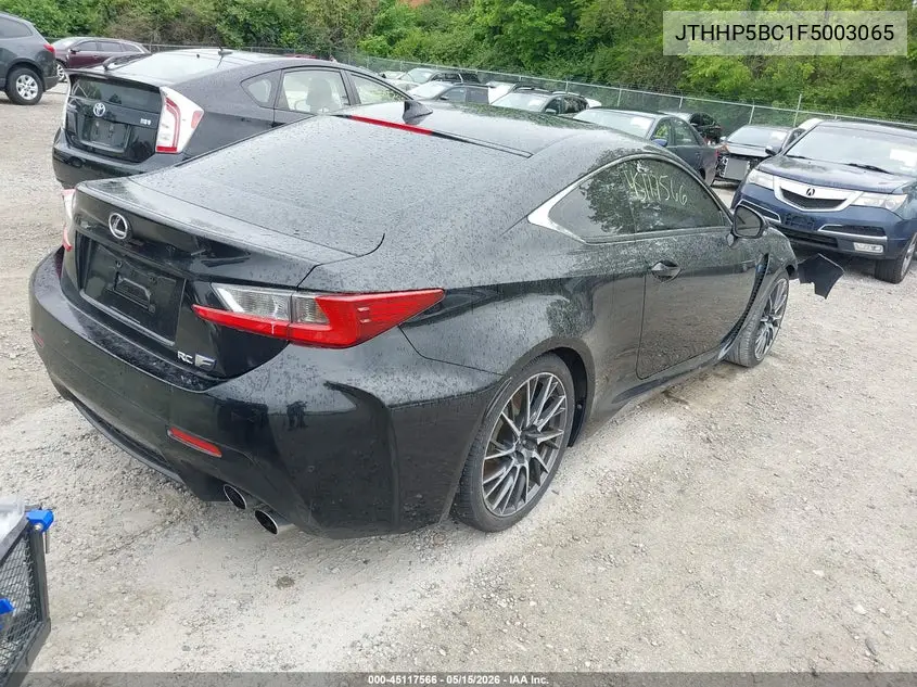 2015 Lexus Rc F VIN: JTHHP5BC1F5003065 Lot: 45117566