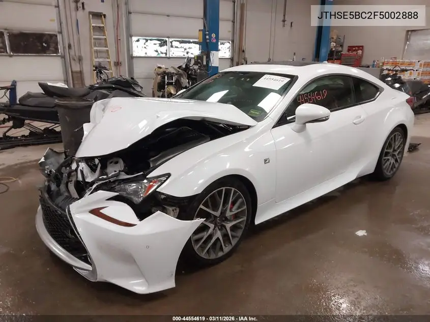 2015 Lexus Rc 350 VIN: JTHSE5BC2F5002888 Lot: 44554619