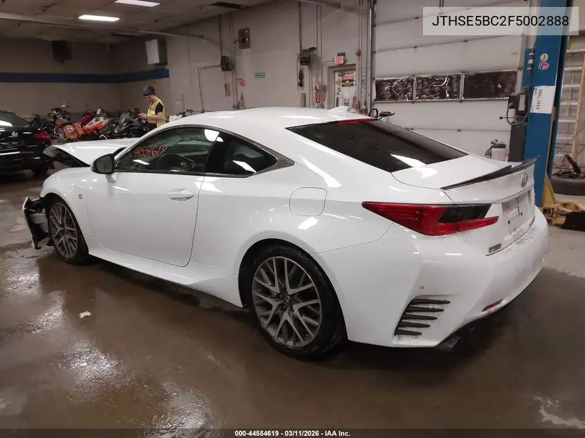 2015 Lexus Rc 350 VIN: JTHSE5BC2F5002888 Lot: 44554619
