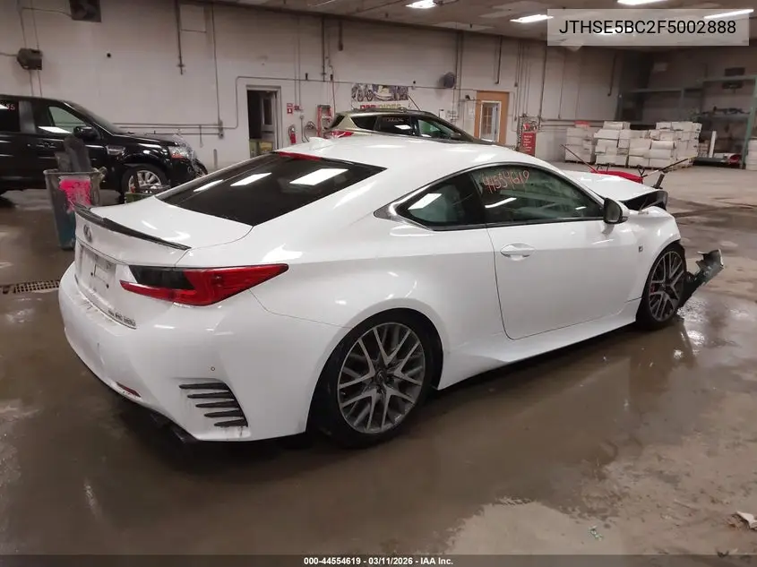 2015 Lexus Rc 350 VIN: JTHSE5BC2F5002888 Lot: 44554619