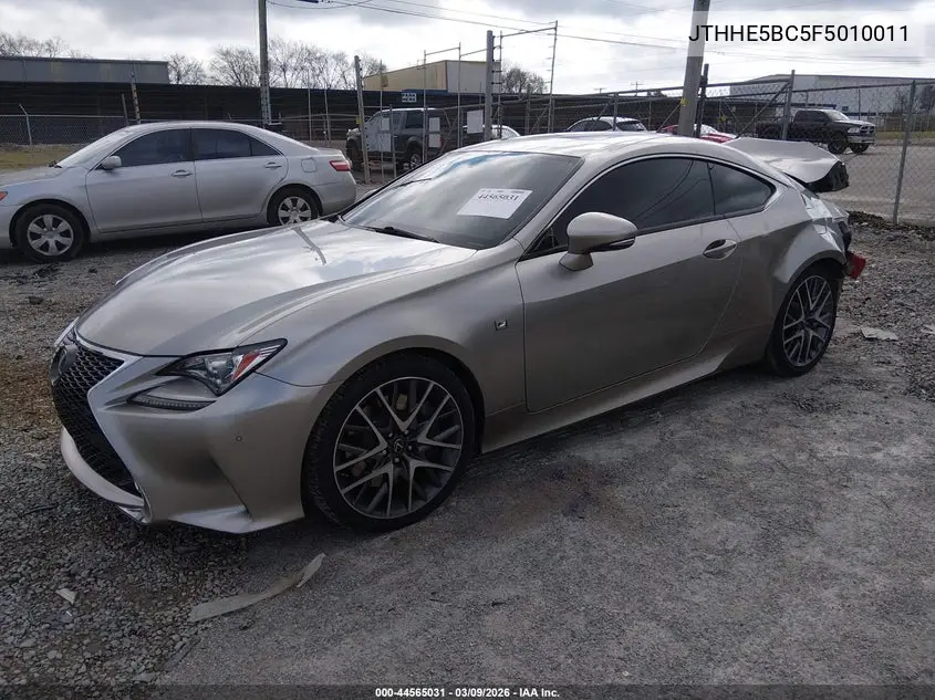 2015 Lexus Rc 350 VIN: JTHHE5BC5F5010011 Lot: 44565031