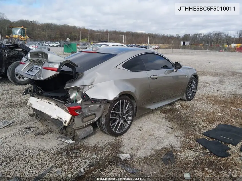 2015 Lexus Rc 350 VIN: JTHHE5BC5F5010011 Lot: 44565031