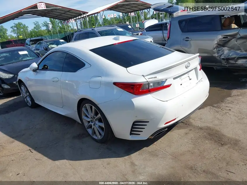2015 Lexus Rc 350 VIN: JTHSE5BC9F5002547 Lot: 44962969