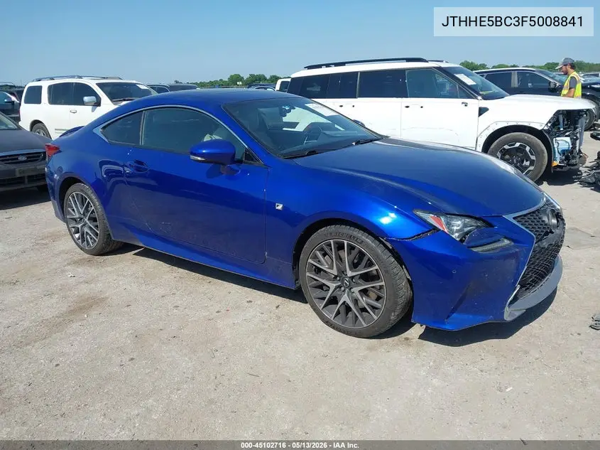 2015 Lexus Rc 350 VIN: JTHHE5BC3F5008841 Lot: 45102716