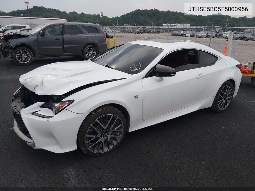 2015 Lexus Rc 350 VIN: JTHSE5BC5F5000956 Lot: 45131118