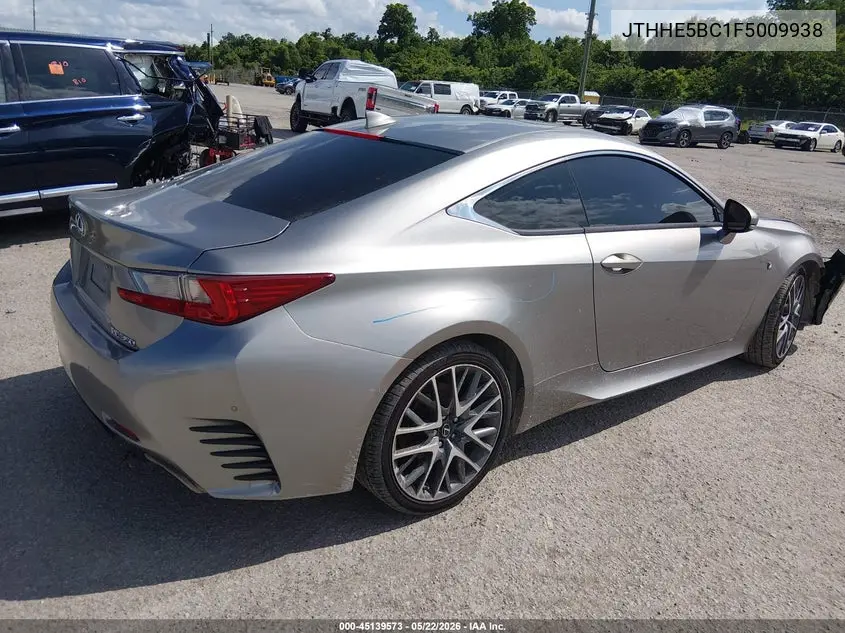 2015 Lexus Rc 350 VIN: JTHHE5BC1F5009938 Lot: 45139573
