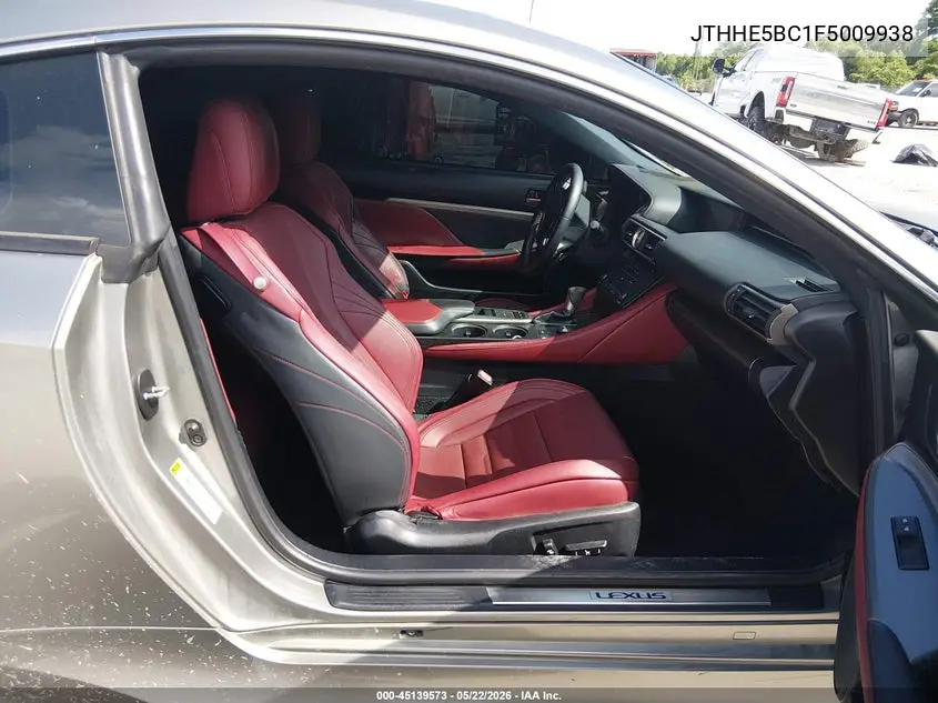 2015 Lexus Rc 350 VIN: JTHHE5BC1F5009938 Lot: 45139573