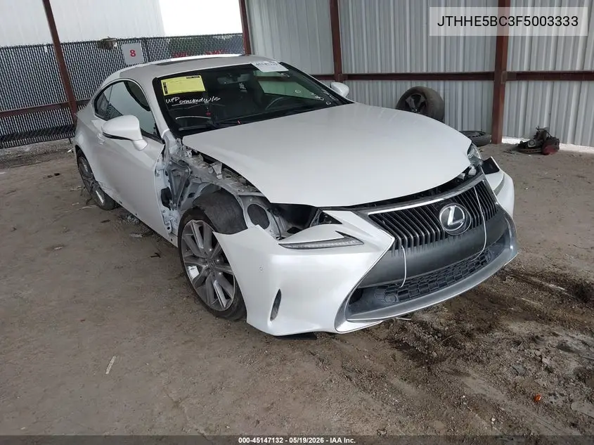 2015 Lexus Rc 350 VIN: JTHHE5BC3F5003333 Lot: 45147132