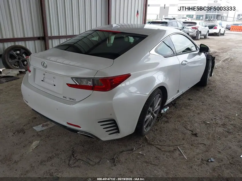 2015 Lexus Rc 350 VIN: JTHHE5BC3F5003333 Lot: 45147132