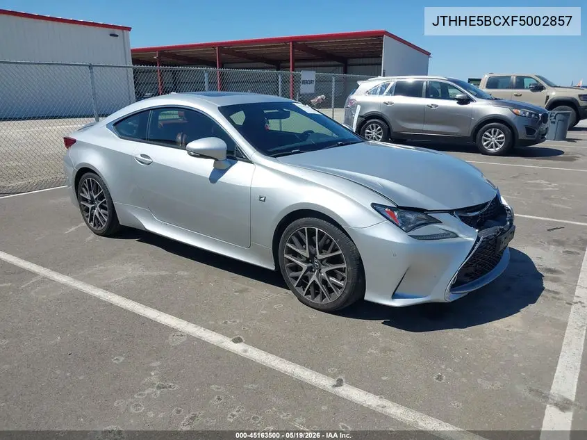2015 Lexus Rc 350 VIN: JTHHE5BCXF5002857 Lot: 45163500
