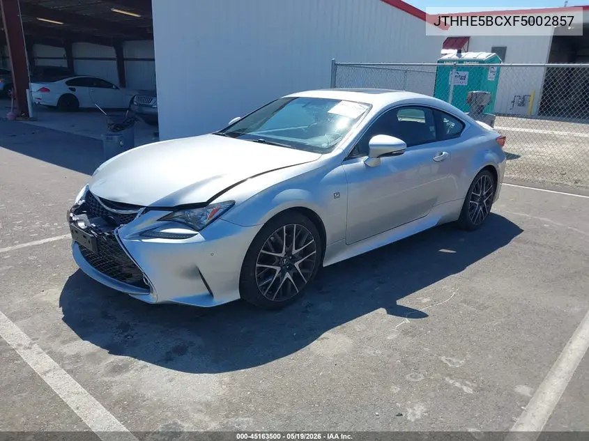 2015 Lexus Rc 350 VIN: JTHHE5BCXF5002857 Lot: 45163500