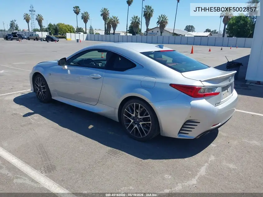2015 Lexus Rc 350 VIN: JTHHE5BCXF5002857 Lot: 45163500