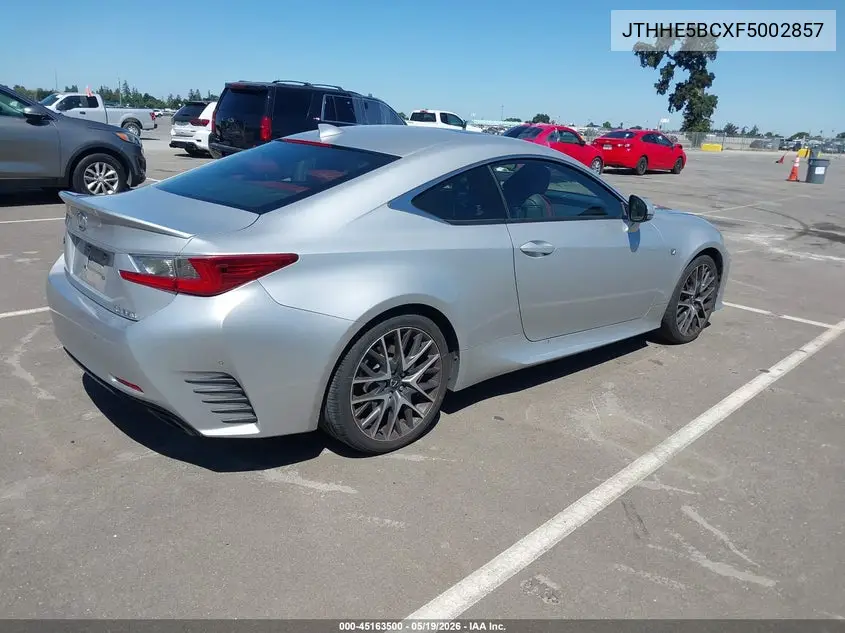 2015 Lexus Rc 350 VIN: JTHHE5BCXF5002857 Lot: 45163500
