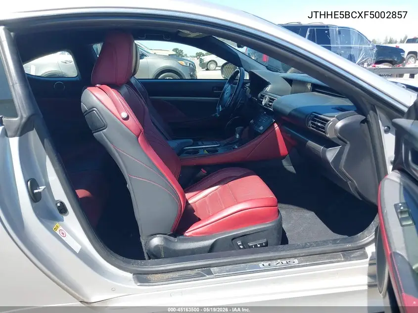 2015 Lexus Rc 350 VIN: JTHHE5BCXF5002857 Lot: 45163500
