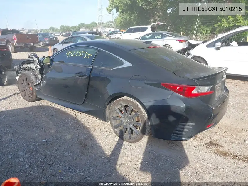 2015 Lexus Rc 350 VIN: JTHHE5BCXF5010215 Lot: 45225535