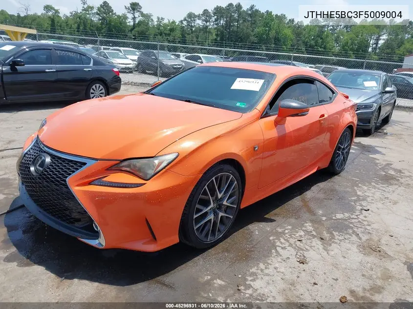 2015 Lexus Rc 350 VIN: JTHHE5BC3F5009004 Lot: 45296931