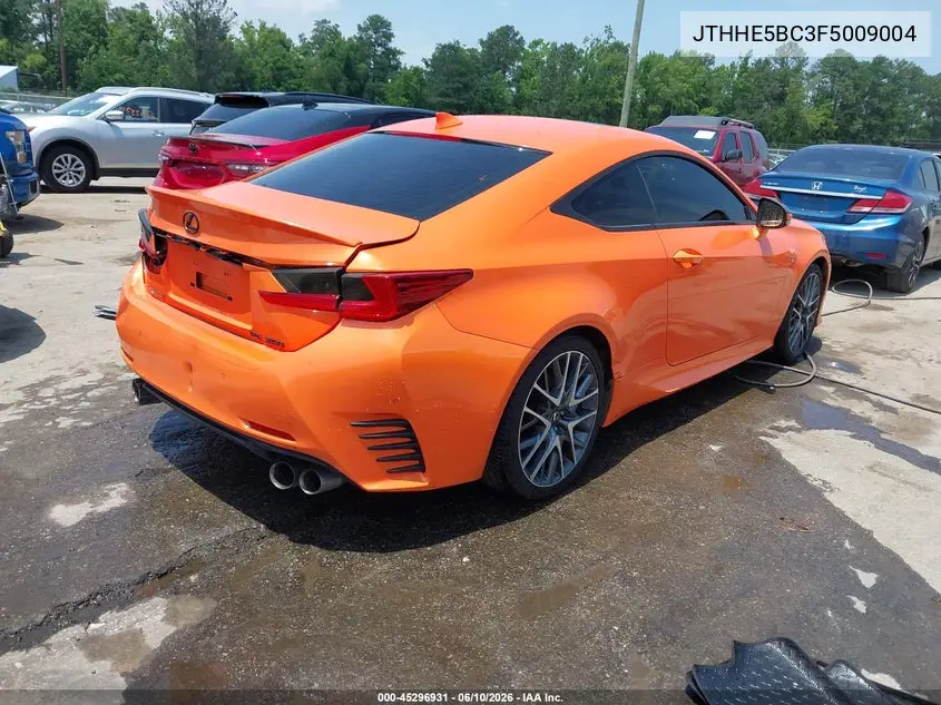 2015 Lexus Rc 350 VIN: JTHHE5BC3F5009004 Lot: 45296931